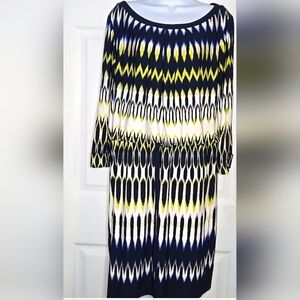 London Times Royal Blue &Gold Dress 14w